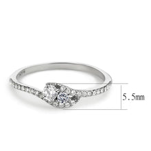 Load image into Gallery viewer, Silver Rings for Women 316L Stainless Steel DA382 - AAA Grade Cubic Zirconia in Clear

