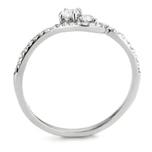 Load image into Gallery viewer, Silver Rings for Women 316L Stainless Steel DA382 - AAA Grade Cubic Zirconia in Clear
