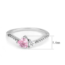 Load image into Gallery viewer, Silver Rings for Women 316L Stainless Steel DA384 - AAA Grade Cubic Zirconia in Rose
