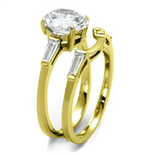 Load image into Gallery viewer, Gold Rings for Women Stainless Steel TK44701 with AAA Grade Cubic Zirconia in Clear
