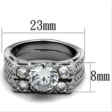 Load image into Gallery viewer, Rings for Women Silver Stainless Steel TK5X019 with AAA Grade Cubic Zirconia in Clear
