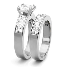 Load image into Gallery viewer, Silver Rings for Women Stainless Steel TK61206 with AAA Grade Cubic Zirconia in Clear
