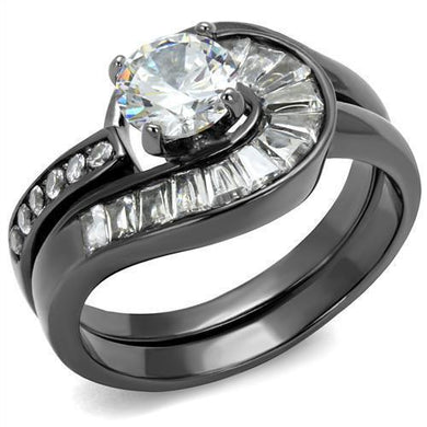 Anillo de Compromiso Boda y Matrimonio con Diamante Zirconia Para Mujeres Color Negro Dinah - Jewelry Store by Erik Rayo