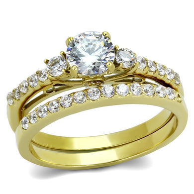 Anillo de Compromiso Boda y Matrimonio con Diamante Zirconia Para Mujeres Color Oro Reggio Bono - Jewelry Store by Erik Rayo