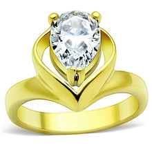 Load image into Gallery viewer, Anillo de Compromiso Boda y Matrimonio con Diamante Zirconia Para Mujeres Color Oro Solitario Acero - Jewelry Store by Erik Rayo
