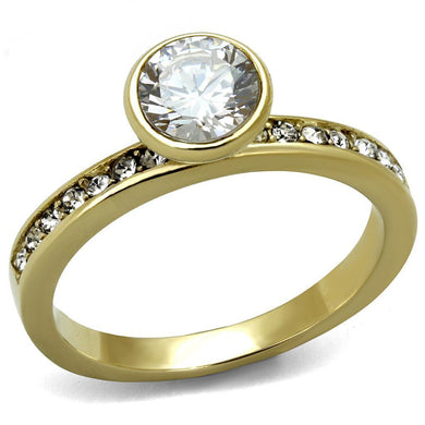 Anillo de Compromiso Boda y Matrimonio con Diamante Zirconia Para Mujeres Color Oro Stella - Jewelry Store by Erik Rayo