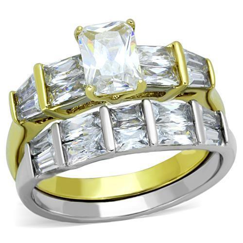 Anillo de Compromiso Boda y Matrimonio con Diamante Zirconia Para Mujeres Color Oro TK1708 - Jewelry Store by Erik Rayo