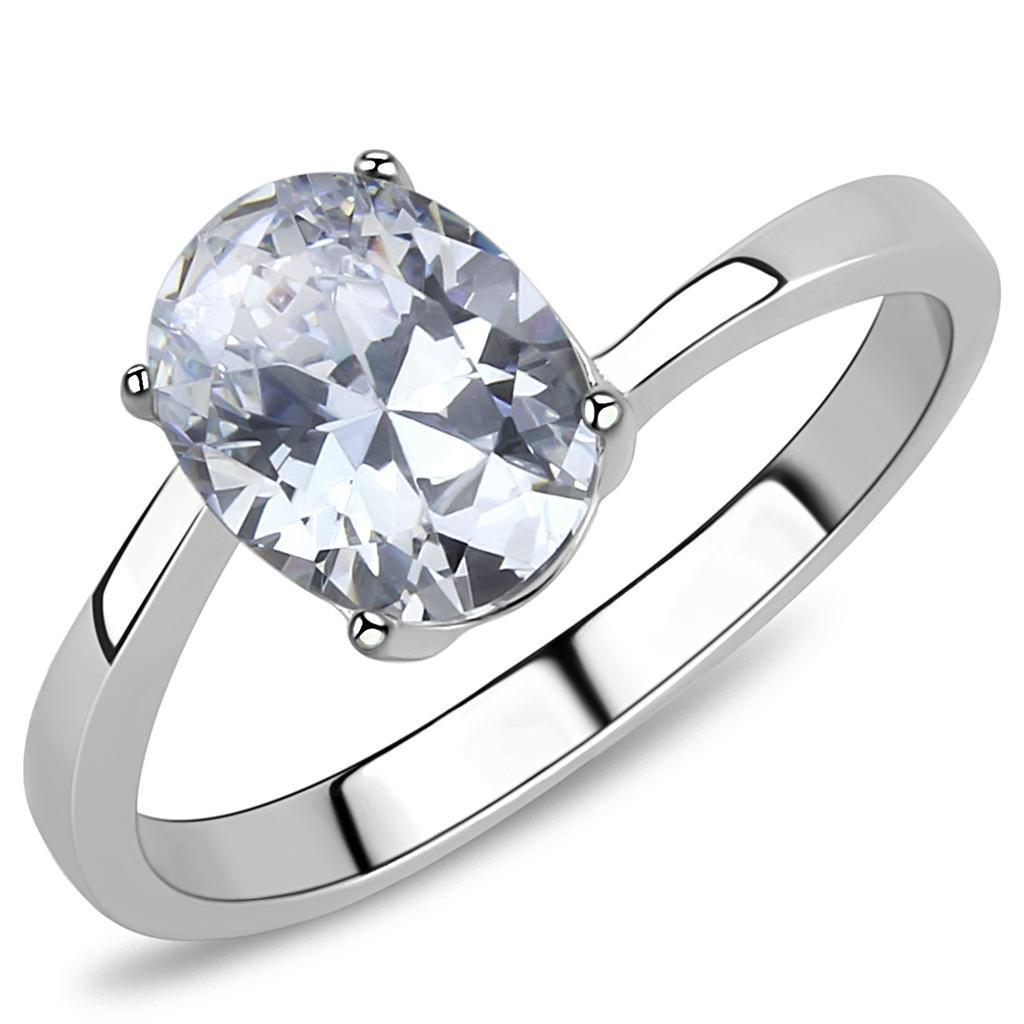Anillo de Compromiso Boda y Matrimonio con Diamante Zirconia Para Mujeres Color Plata Ercolano - Jewelry Store by Erik Rayo