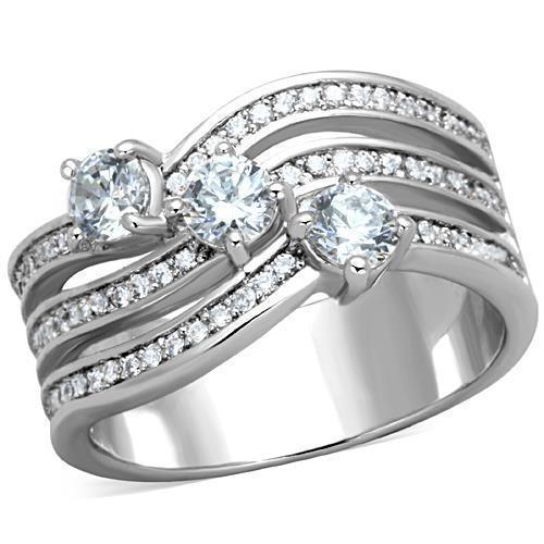 Anillo de Compromiso Boda y Matrimonio con Diamante Zirconia Para Mujeres Color Plata Fortaleza - Jewelry Store by Erik Rayo