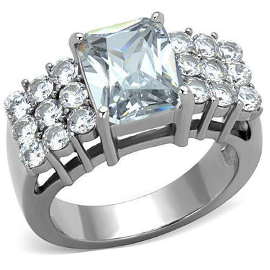 Anillo de Compromiso Boda y Matrimonio con Diamante Zirconia Para Mujeres Color Plata Hefei - Jewelry Store by Erik Rayo