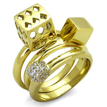 Load image into Gallery viewer, Anillos Para Mujer Color Oro de 316L Acero Inoxidable con Diamante Zirconia Cubica Adalia - ErikRayo.com
