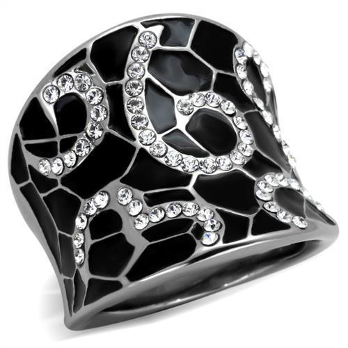 Anillos Para Mujer Color Plata de 316L Acero Inoxidable con Diamante Zirconia Cubica TK1853 - ErikRayo.com
