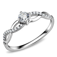 Load image into Gallery viewer, Rings for Women Silver 316L Stainless Steel DA104 - AAA Grade Cubic Zirconia in Clear
