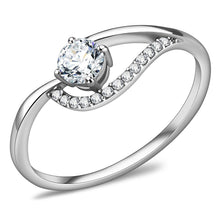 Load image into Gallery viewer, Rings for Women Silver 316L Stainless Steel DA105 - AAA Grade Cubic Zirconia in Clear
