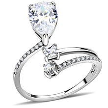 Load image into Gallery viewer, Rings for Women Silver 316L Stainless Steel DA130 - AAA Grade Cubic Zirconia in Clear
