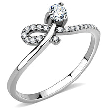 Load image into Gallery viewer, Silver Rings for Women 316L Stainless Steel DA142 - AAA Grade Cubic Zirconia in Clear
