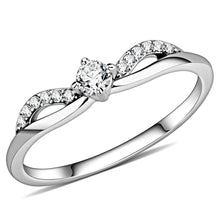 Load image into Gallery viewer, Rings for Women Silver 316L Stainless Steel DA146 - AAA Grade Cubic Zirconia in Clear
