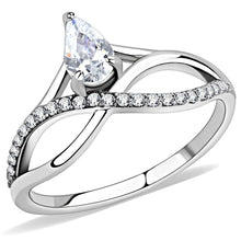 Load image into Gallery viewer, Rings for Women Silver 316L Stainless Steel DA149 - AAA Grade Cubic Zirconia in Clear
