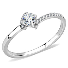 Load image into Gallery viewer, Silver Rings for Women 316L Stainless Steel DA152 - AAA Grade Cubic Zirconia in Clear
