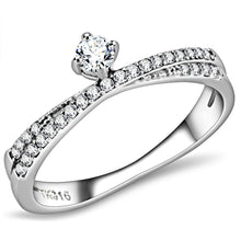 Load image into Gallery viewer, Rings for Women Silver 316L Stainless Steel DA153 - AAA Grade Cubic Zirconia in Clear
