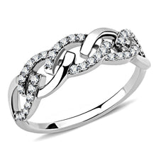 Load image into Gallery viewer, Rings for Women Silver 316L Stainless Steel DA163 - AAA Grade Cubic Zirconia in Clear
