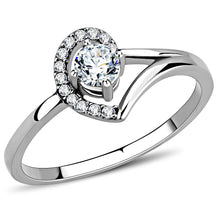 Load image into Gallery viewer, Silver Rings for Women 316L Stainless Steel DA165 - AAA Grade Cubic Zirconia in Clear
