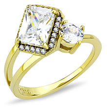 Load image into Gallery viewer, Rings for Women Gold 316L Stainless Steel DA173 - AAA Grade Cubic Zirconia in Clear
