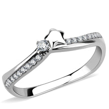 Load image into Gallery viewer, Silver Rings for Women 316L Stainless Steel DA236 - AAA Grade Cubic Zirconia in Clear
