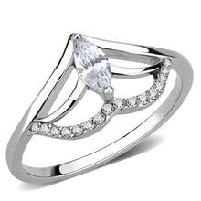 Load image into Gallery viewer, Silver Rings for Women 316L Stainless Steel DA248 - AAA Grade Cubic Zirconia in Clear
