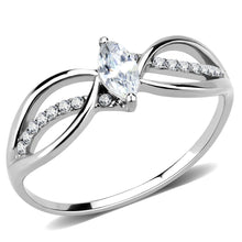 Load image into Gallery viewer, Silver Rings for Women 316L Stainless Steel DA262 - AAA Grade Cubic Zirconia in Clear
