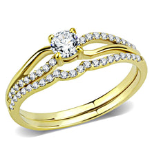 Load image into Gallery viewer, Rings for Women Gold 316L Stainless Steel DA277 - AAA Grade Cubic Zirconia in Clear
