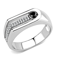 Load image into Gallery viewer, Rings for Women Silver 316L Stainless Steel DA286 - AAA Grade Cubic Zirconia in Black Diamond
