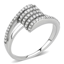 Load image into Gallery viewer, Silver Rings for Women 316L Stainless Steel DA342 - AAA Grade Cubic Zirconia in Clear
