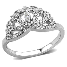 Load image into Gallery viewer, Silver Rings for Women 316L Stainless Steel DA354 - AAA Grade Cubic Zirconia in Clear
