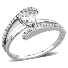 Load image into Gallery viewer, Silver Rings for Women 316L Stainless Steel DA355 - AAA Grade Cubic Zirconia in Clear
