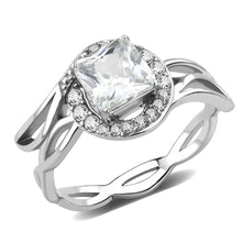 Load image into Gallery viewer, Silver Rings for Women 316L Stainless Steel DA357 - AAA Grade Cubic Zirconia in Clear
