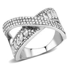 Load image into Gallery viewer, Rings for Women Silver 316L Stainless Steel DA361 - AAA Grade Cubic Zirconia in Clear
