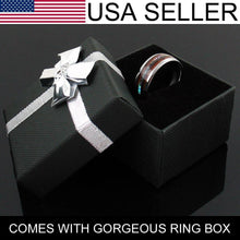 Load image into Gallery viewer, Mens Wedding Band Rings for Men and Women Hawaiian Koa Wood and Abalone
