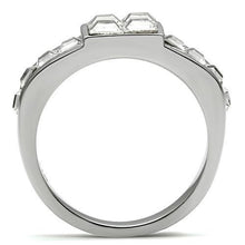 Load image into Gallery viewer, Rings for Men Silver Stainless Steel TK487 with Top Grade Crystal in Clear
