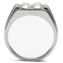 Load image into Gallery viewer, Rings for Men Silver Stainless Steel TK488 with Top Grade Crystal in Clear
