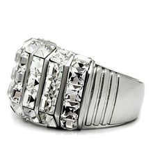 Load image into Gallery viewer, Rings for Women Silver Stainless Steel TK490 with Top Grade Crystal in Clear
