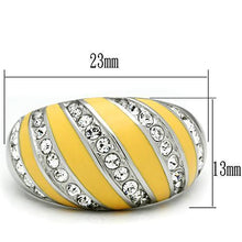 Load image into Gallery viewer, Rings for Women Silver Stainless Steel TK506 with Top Grade Crystal in Clear
