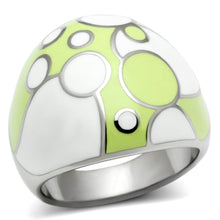 Load image into Gallery viewer, Rings for Women Silver Stainless Steel TK511 with Epoxy in Multi Color
