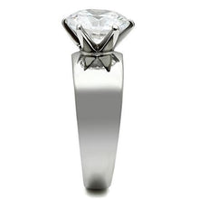 Load image into Gallery viewer, Silver Rings for Women Stainless Steel TK520 with AAA Grade Cubic Zirconia in Clear
