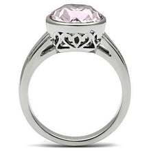 Load image into Gallery viewer, Silver Rings for Women Stainless Steel TK522 with Top Grade Crystal in Light Amethyst
