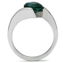 Load image into Gallery viewer, Rings for Women Silver Stainless Steel TK523 with Glass in Blue Zircon
