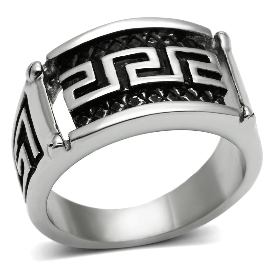 Rings for Men Silver Stainless Steel TK584 with No Stone