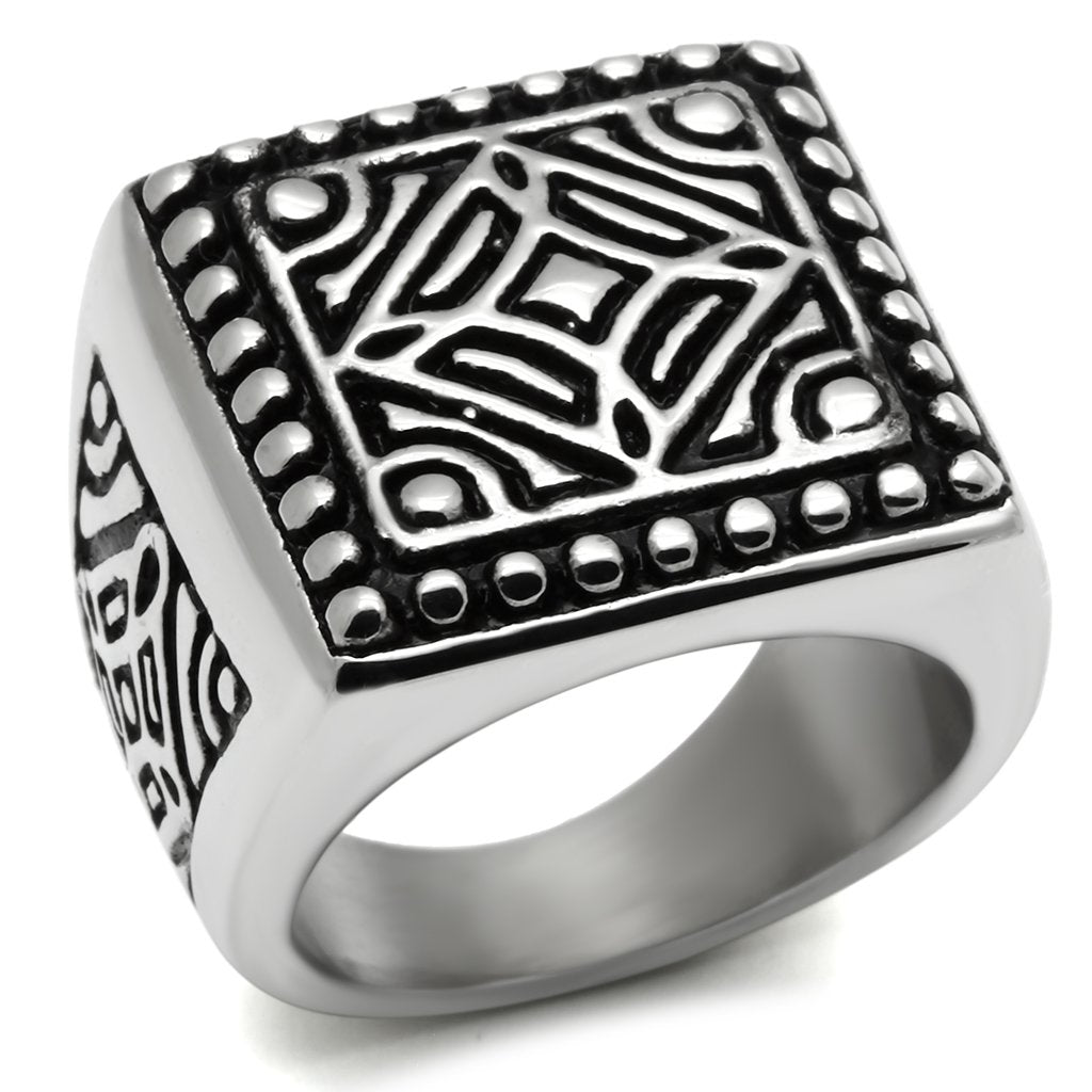 Rings for Men Silver Stainless Steel TK585 with No Stone