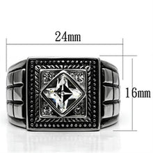 Load image into Gallery viewer, Rings for Men Silver Stainless Steel TK589 with Top Grade Crystal in Clear
