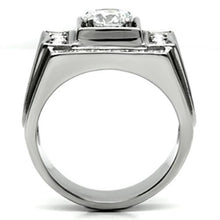 Load image into Gallery viewer, Rings for Men Silver Stainless Steel TK593 with AAA Grade Cubic Zirconia in Clear
